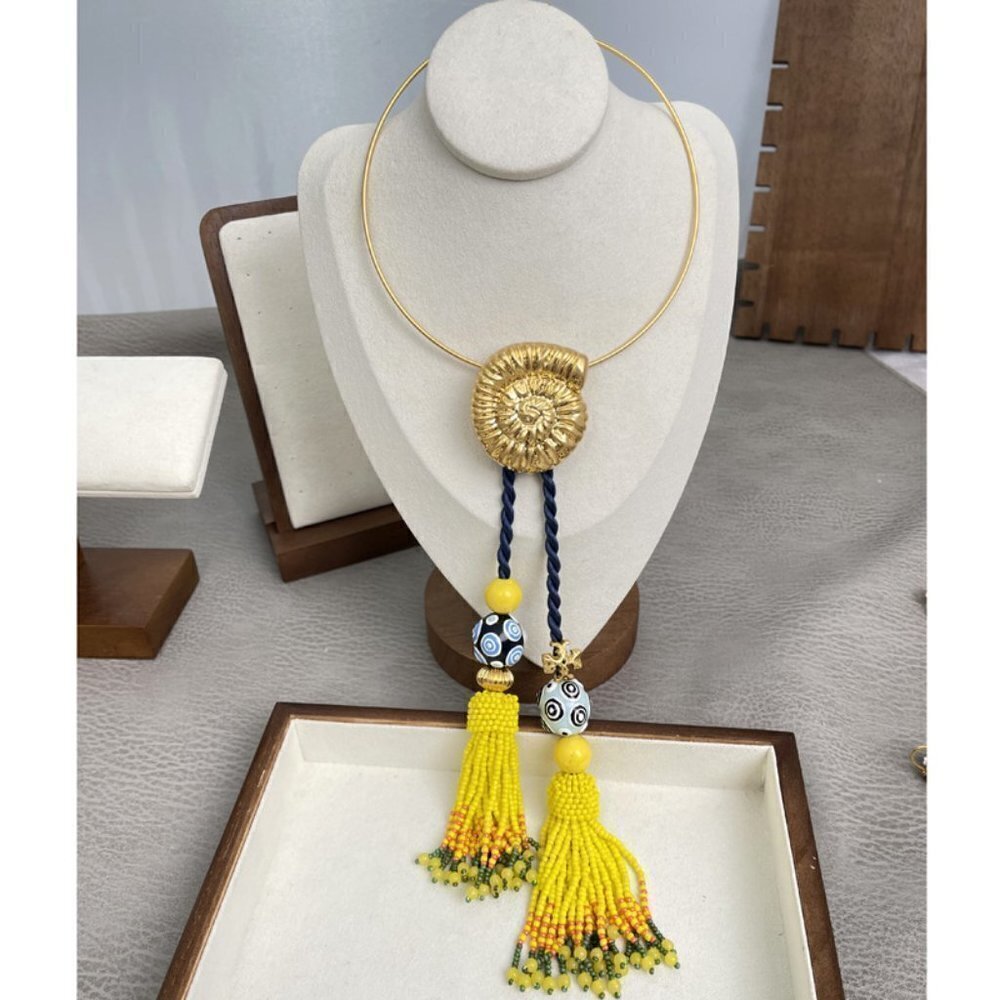 RARE Tory Burch Roxanne Runway Tassel Necklace Limited Edition 1/200